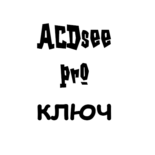 ACDsee pro ключ
