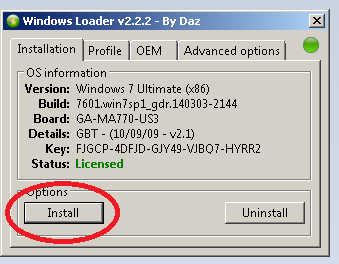 Windows Loader 1.9.7 By Daz