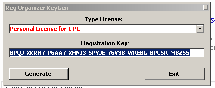 reg organizer ключ