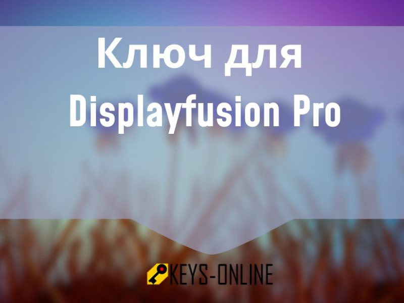 Ключ для Displayfusion Pro