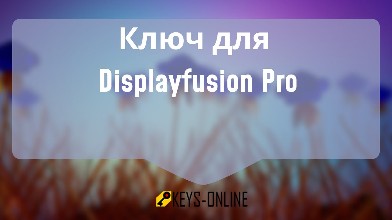 Ключ для Displayfusion Pro