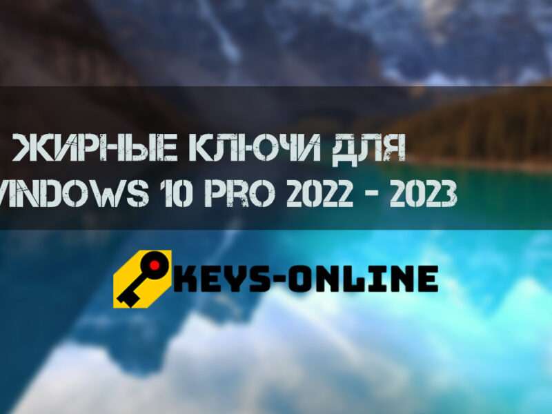 Жирные ключи для Windows 10 pro 2022 — 2023