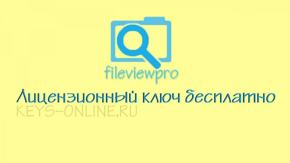 Ключи для fileviewpro — лицензия бесплатно