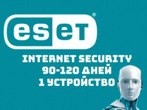 коробка Eset internet security 90 - 120 дней