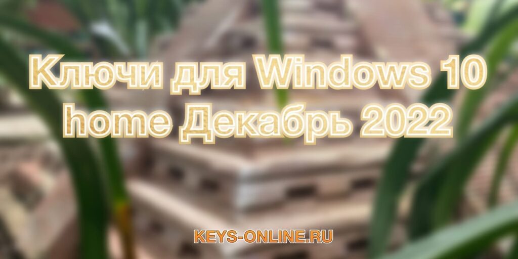 keys for windows 10 home december 2022